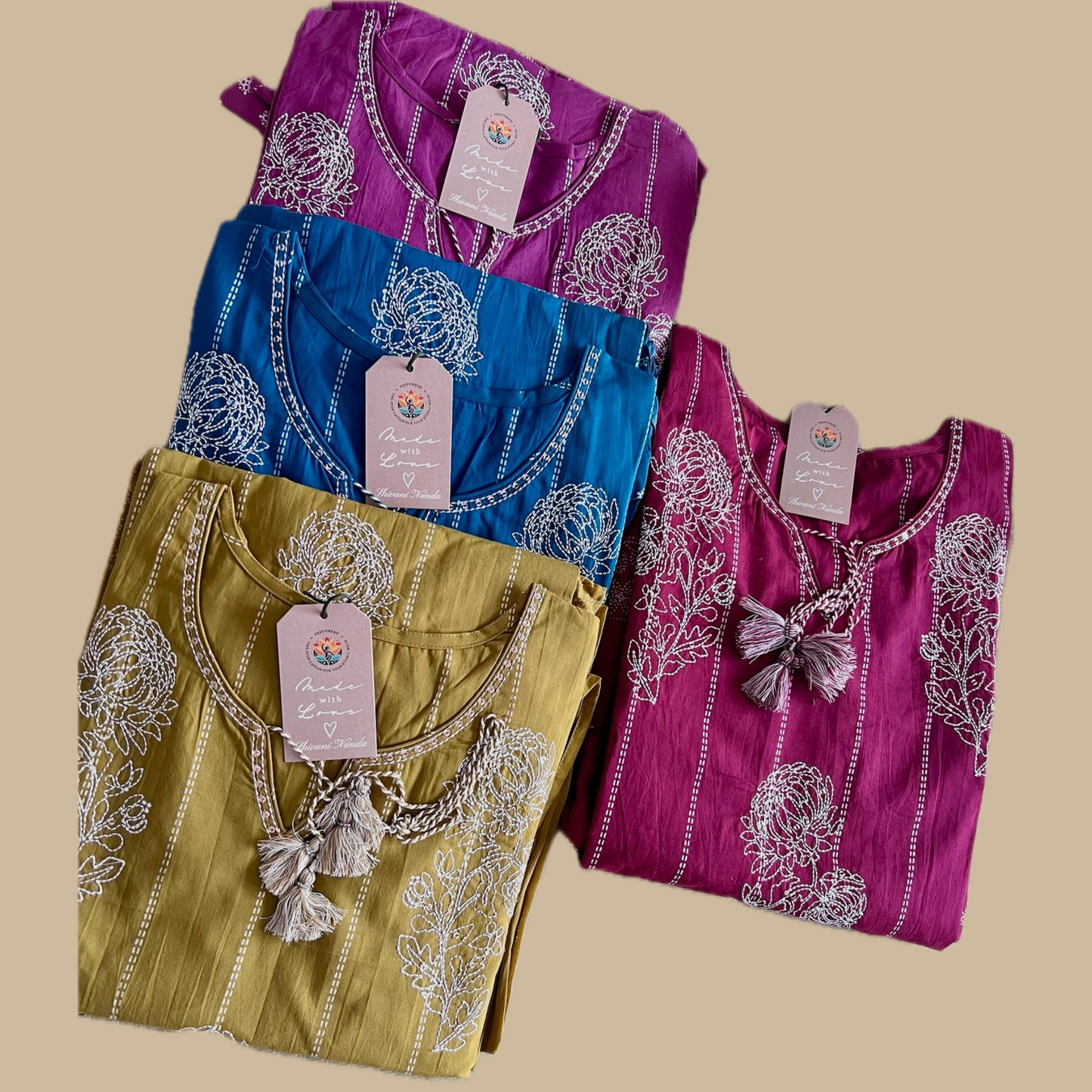 Cotton 3-Piece Suit in 5 Colors