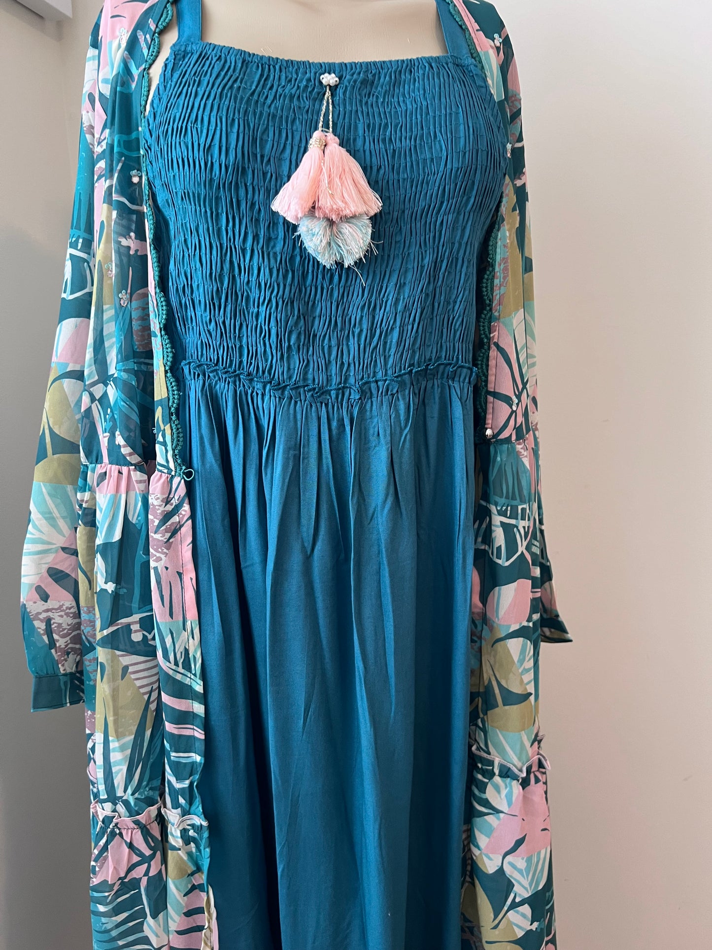 Ethnic 3-Piece Georgette Dress with Intricate Embroidery